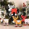 6pcs Wooden Reindeer Ornaments for Christmas Tree Festive Holiday Decorations, No Power Needed