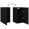 Wall Mounted TV Cabinet Black Oak Effect 30.5 x 30 x 60 cm