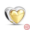 Fit Original Pantaro Charms Bracelet 925 copper Two-tone Heart Ring Mom Tree Bicycle Star Castle Candle Golden Beads DIY Zircon