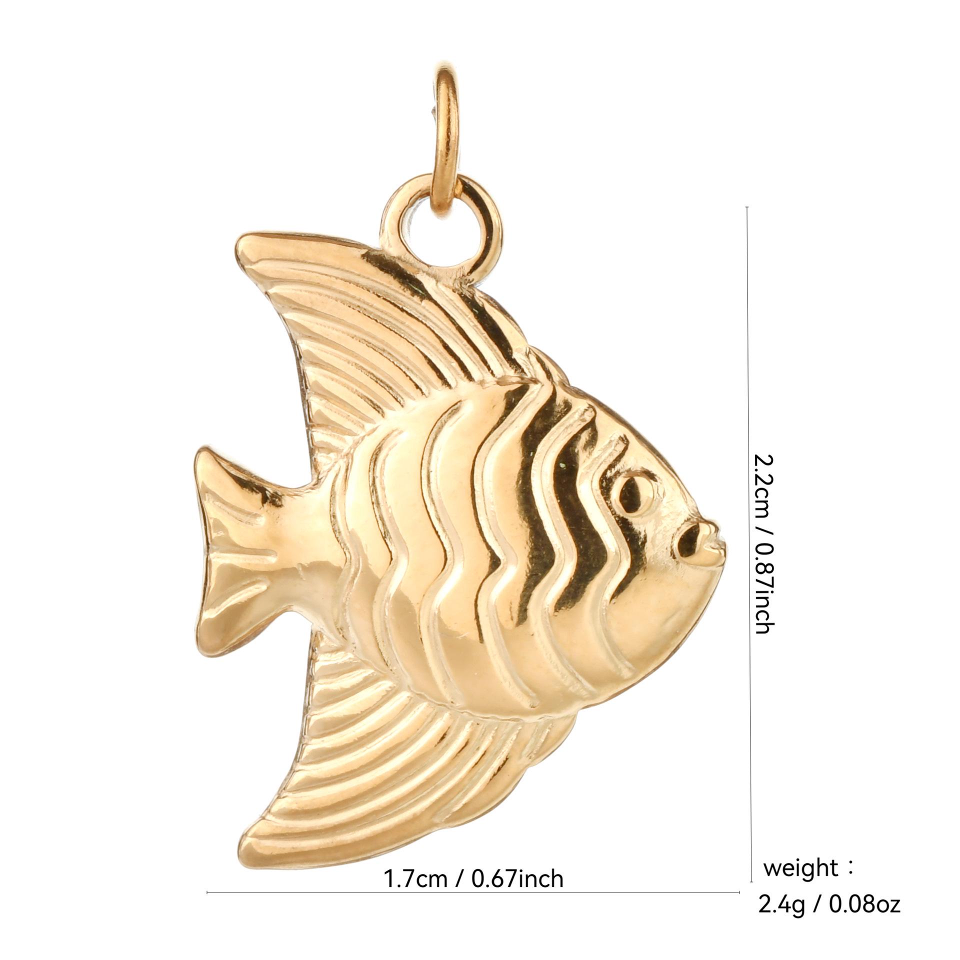 Ocean Series 3D Colorful Fish & Octopus Stainless Steel Pendant Necklace
