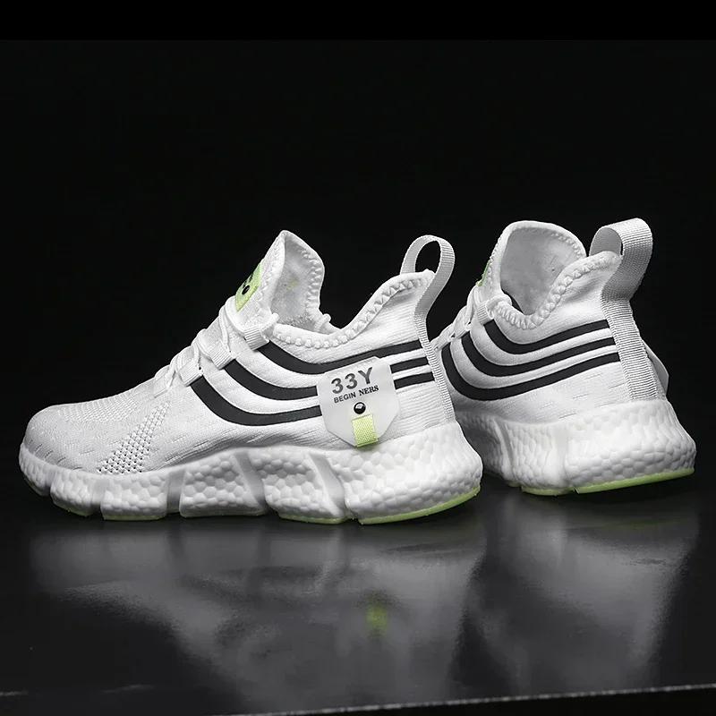 Fashion Men's Sneakers Mesh Breathable Running Shoes Male Light Non-slip Classic Sports Casual White Shoes Women Couple Tenis Masculino