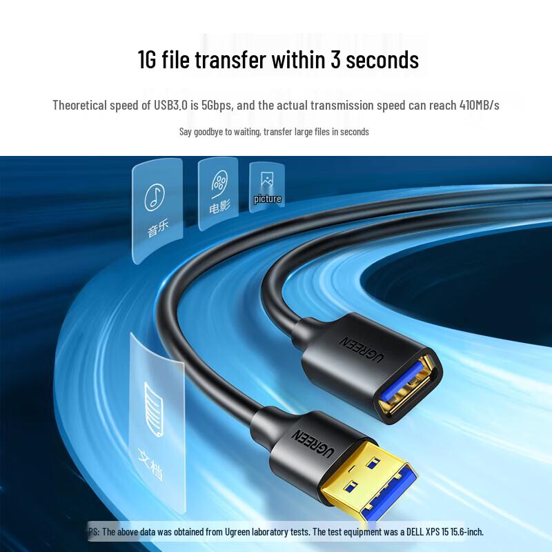 UGREEN USB 3.0 Male to Female Extension Cable