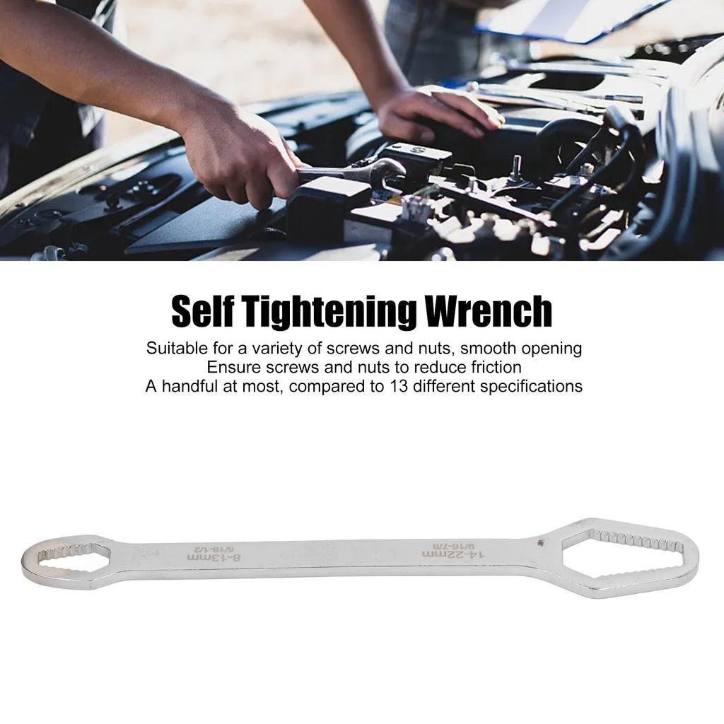 Double Ended Self Tightening Wrench Multifunctional   822mm Self Tightening Spanner for Auto Repair