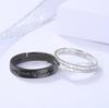1/2 Stück Romantische Partnerringe für Damen Herren Punk Herz EKG Schwarz Weiß Ewige Liebe Versprechen Ehering Valentinstagsgeschenk