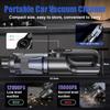 Portable Car Vacuum 19000 Pa Cordless 4-in-1 Handheld with LED Light & Multi-Nozzles, Black