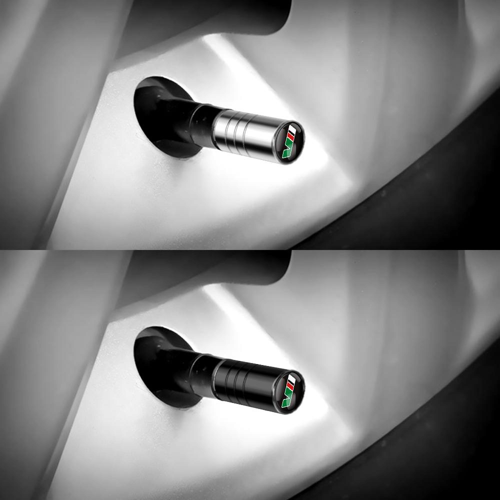 AAAJB1 4pcs Car Badges Wheel Tire Valve Stem Caps Covers Auto Accessories For Skoda Yeti Fabia Octavia 3 2 A5 Kodiaq Karoq Rapid Superb