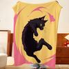 Art F-flow Throw Flannel Throw Blanket, Lightweight Cozy, Durable Washable Cute Cool