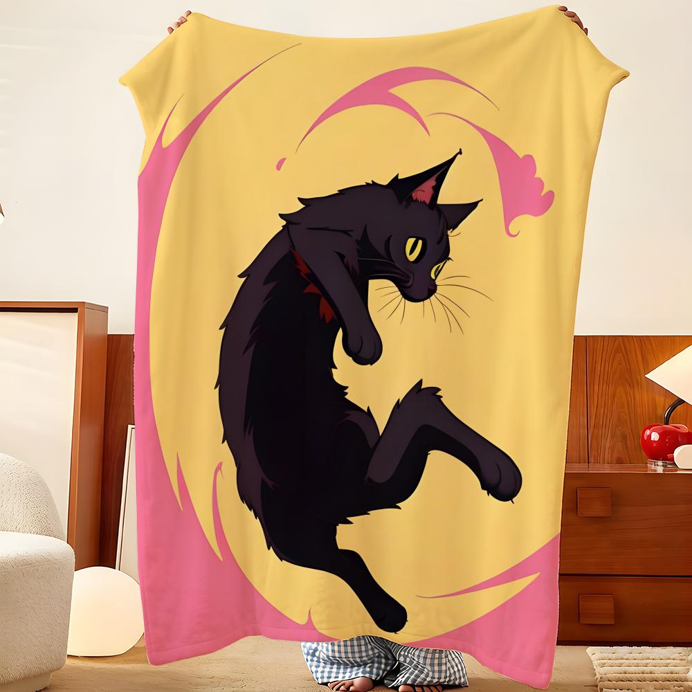 Art F-flow Throw Flannel Throw Blanket, Lightweight Cozy, Durable Washable Cute Cool