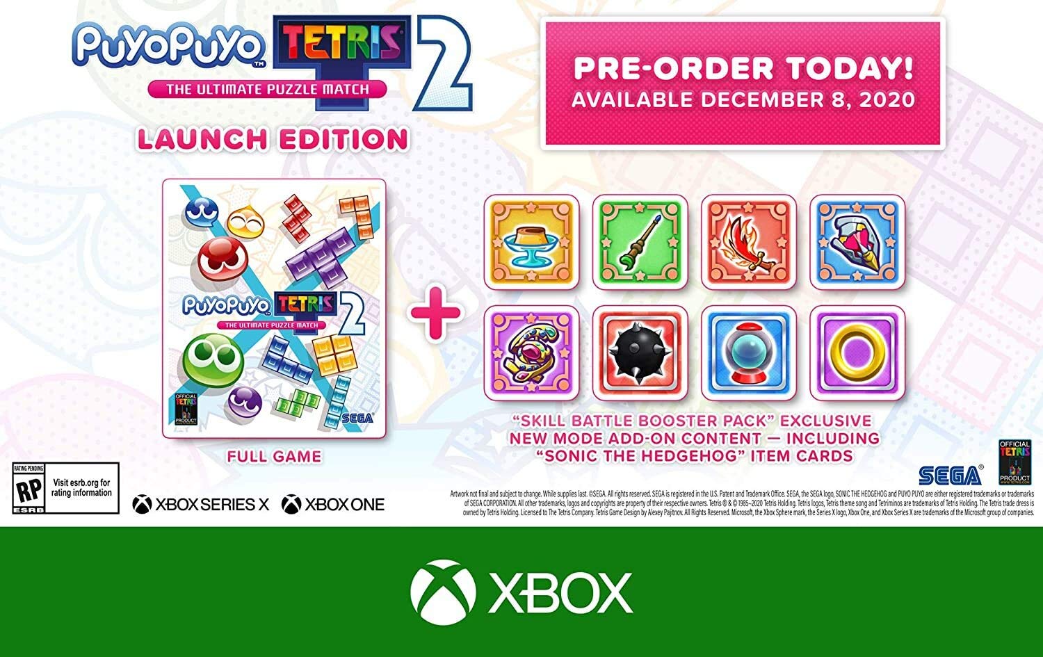 Puyo Puyo Tetris Launch Edition North Xbox Series X 2 (Импортная версия Америка) -