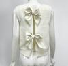 European & American Style Women's Bow Knit Vest Cardigan - Spring/Autumn Casual Fashion