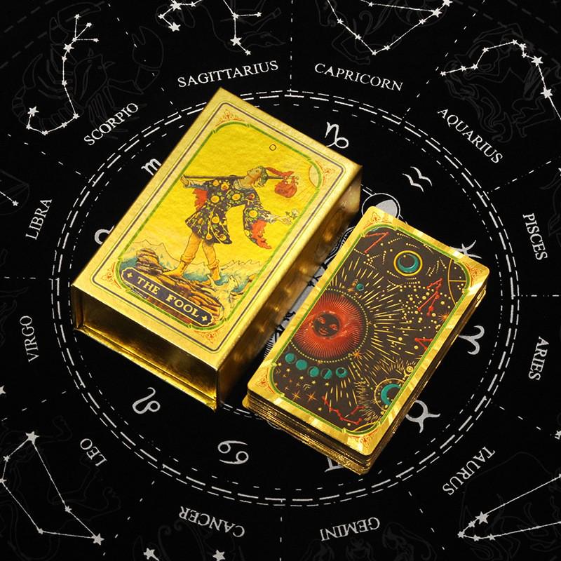 Rider-Waite Tarot Deck: Beginner-Friendly, Hot Stamped, Waterproof PVC Cards for Card Games.