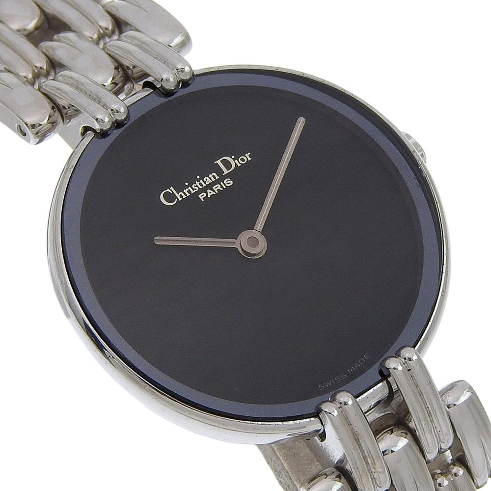 Dior Bakira Watches D44-120 Silver blackDial Stainless Steel Quartz Analog Display Women Used