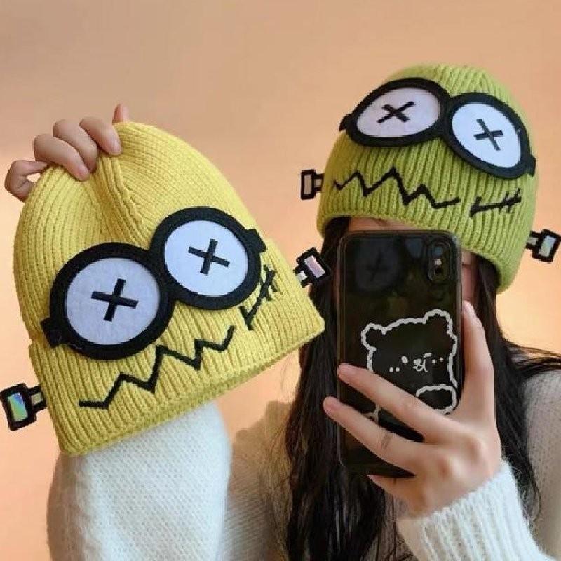 Adorable Cartoon Knit Beanie Hat For Women Warm Ear Protection Winter Headwear