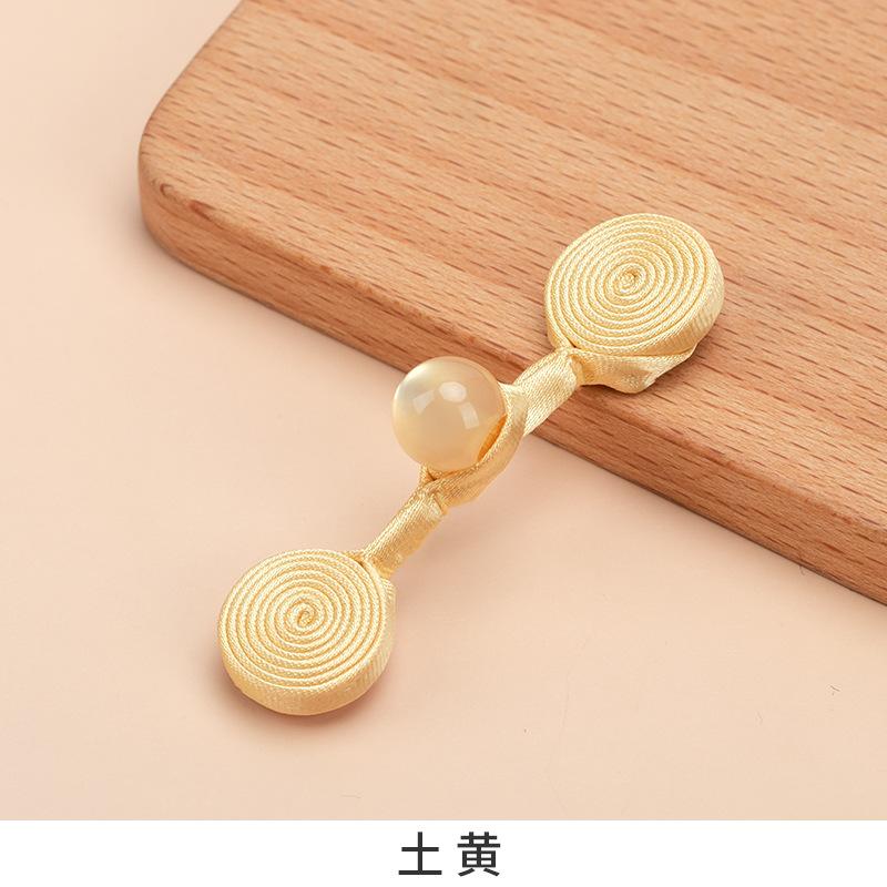 5 Pcs Cheongsam Tray Buckle a Word Buckle Hanfu Tang Suit Button Accessories Chinese Handmade Button Clothing Bead Decorative