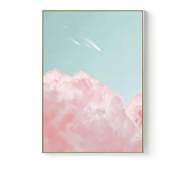 

Современные любовные небесно-розовые холсты с картинами, постеры и принты в минималистском стиле, настенные художественные картины для гостиной, спальни, прохода, студии 21cm×30cm No Frame