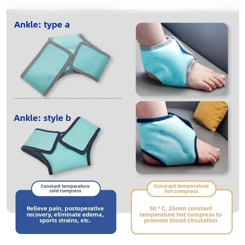 New Reusable Blue Ankle Ice Pack Hot Cold Compress Gel Bag Adjustable Strap for Sports Yoga Sprains Pain Relief Injury Recovery
