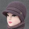 Winter Old Man Hat Female Grandma Warm Cotton Hat Middle-Aged Old Lady Rabbit Wool Hat Plush Duck Tongue Knitted Hat