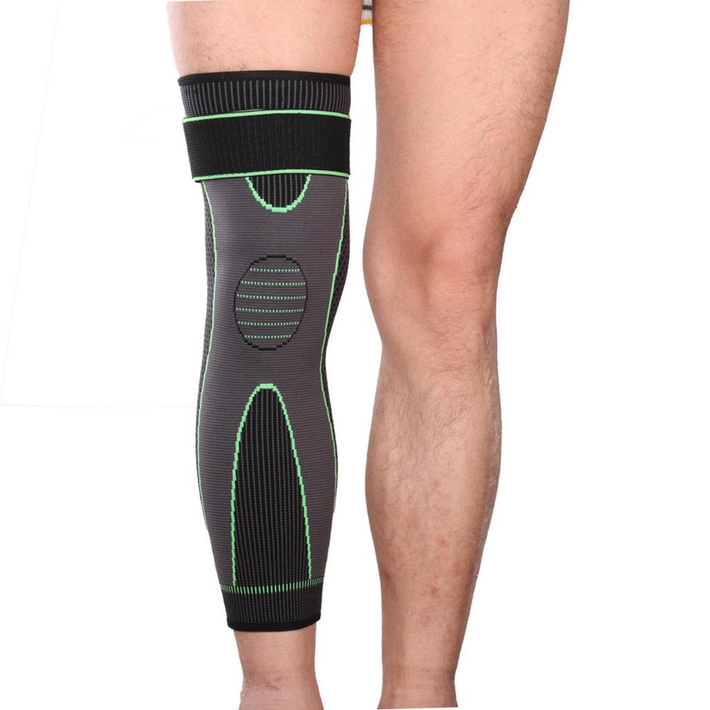 HX026 Long Compression Sports Knee Protector New Knitted Warm Non-Skid Breathable Protective Gear Cycling