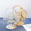 Metal Wine Bottle Holder Stand Iron Art Decorative Wine Rack for Single Bottle Display Stylish Home Bar Tabletop Storage