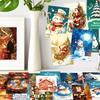 50pcs Merry Christmas Card New Year Family Party Decoration Postcard Xmas Tree Snowman Decor Gift Cards Postcards