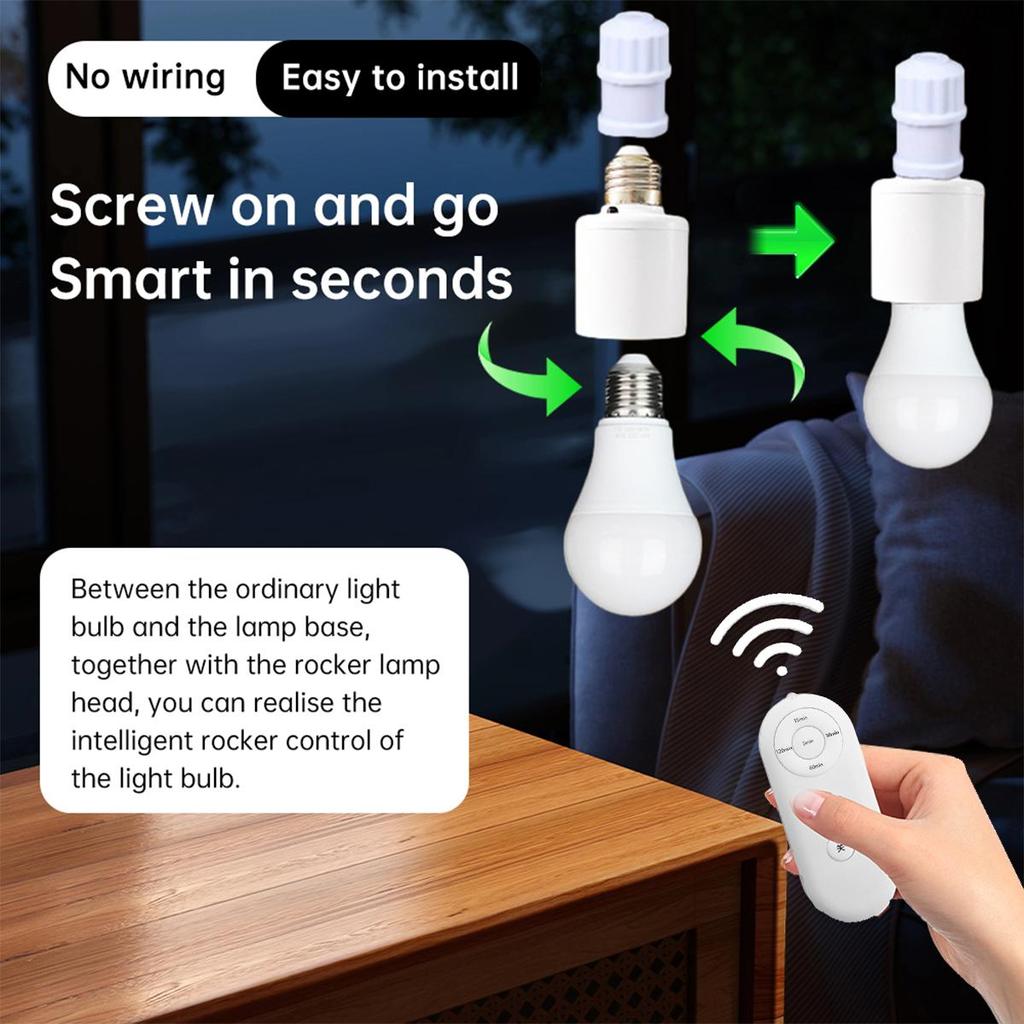 E27 Lamp Holder 85-265v Living Room Light Wireless Bulb Socket Sound Voice Control Remote Multi Timer Smart Radar Sensor Switch
