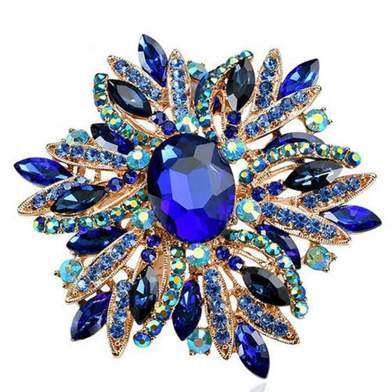 

Брошь с зеленым камнем: Европейский и американский дизайн твидовых пальто, мода осень/зима синий