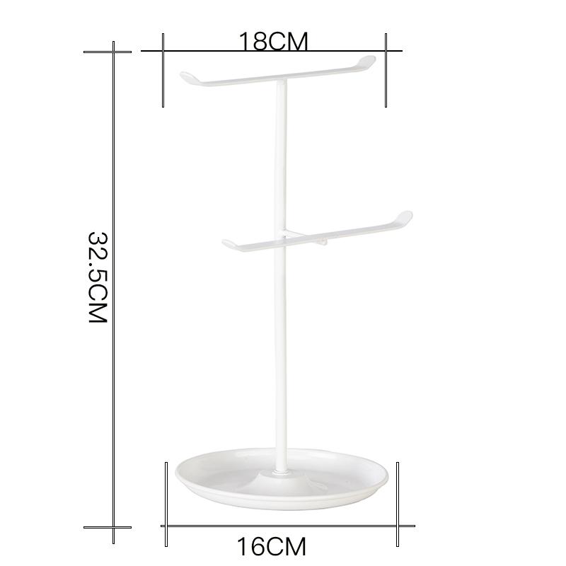 1Pcs Elegant Jewelry Storage Rack 2-Layer Display Stand, Used for Earrings, Necklaces, Ring Tray, Spacious and Durable, Easy To