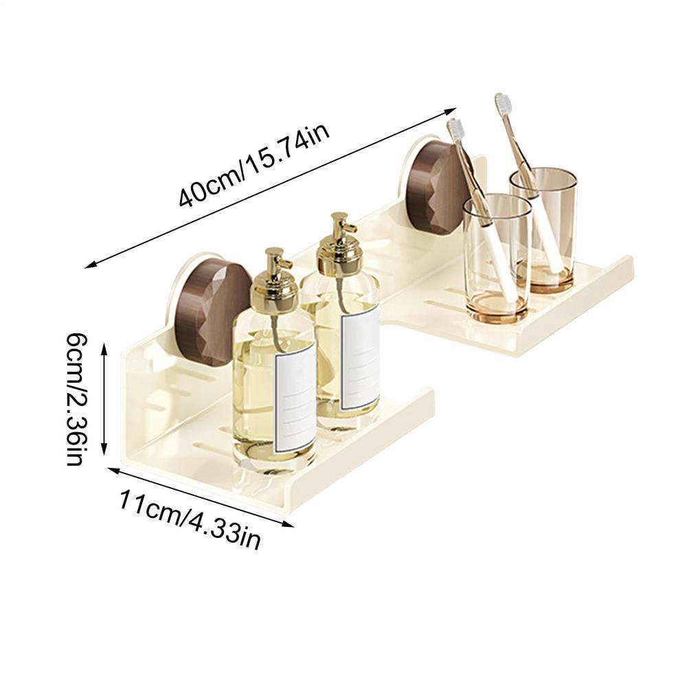 Over The Faucet Shelf Bathroom Bathroom Wall Shelf Suction Cup Removable Carbon Steel Organizer For Perfume Display Laundry