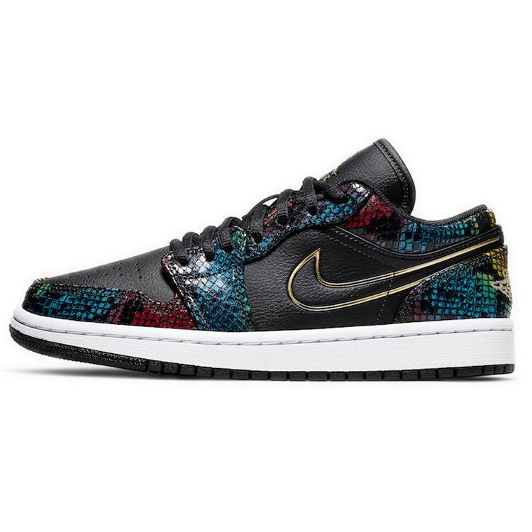 

Новые женские кроссовки Jordan 1 Low Multicolor Snakeskin 2020 CW5580-001 35.5