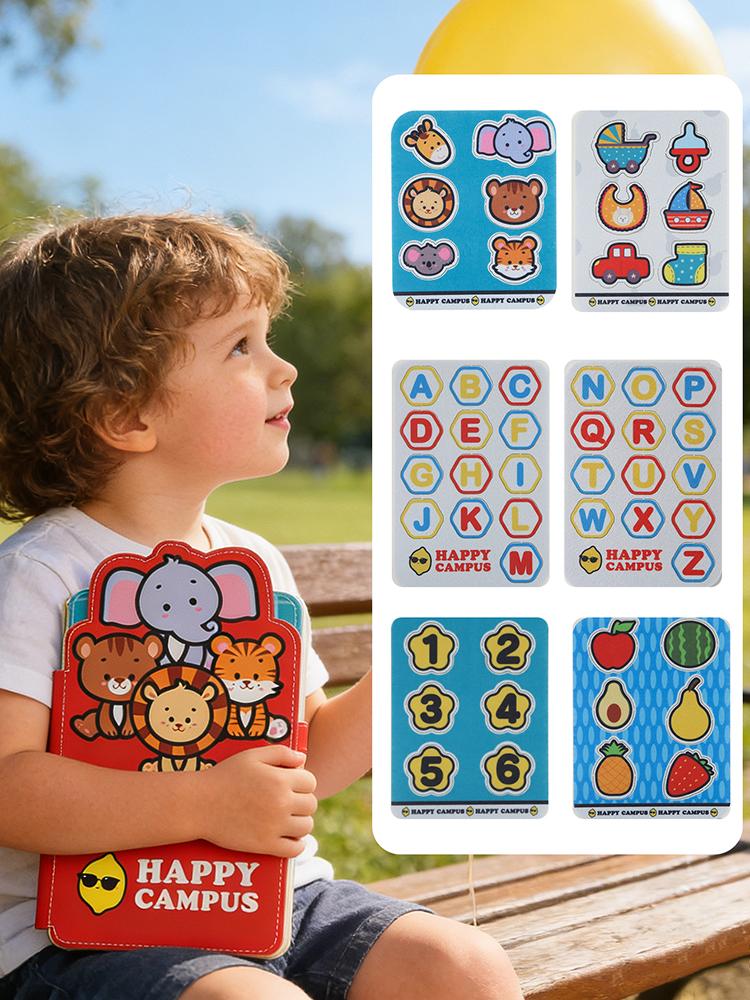 Baby Campus Quiet Book Montessori Sticker Cloth Book Early Educational Toy for Toddlers Gift Ramadan Eid Easter