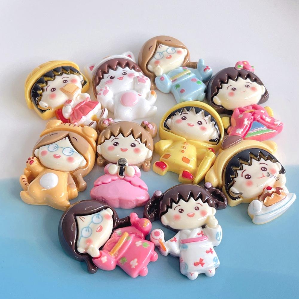 Diy Craft Accessories Lovely Cherry Girl Resin Pieces Creamy Gel Hair Accessories Cup Embellishment Pendant Shoe