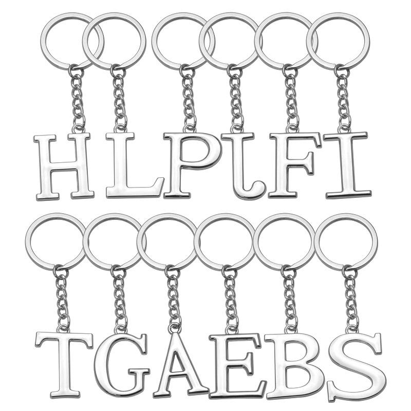 Custom English Alphabet Keychain: Personalized Letter Pendant Gift