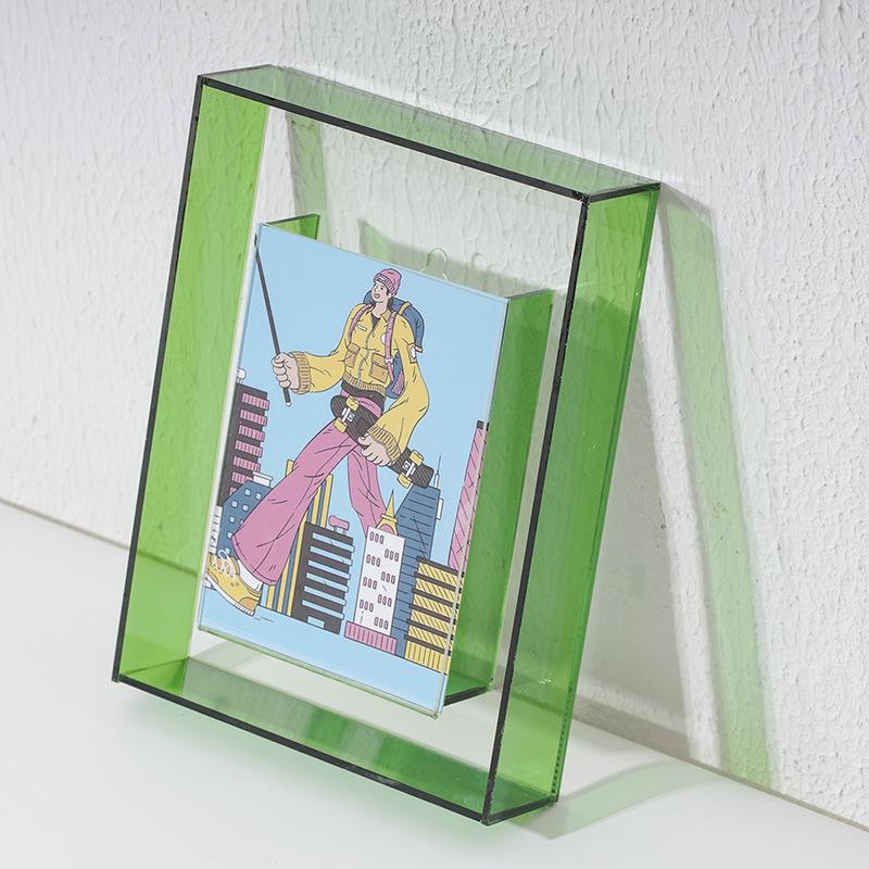 Wall Iridescent Free Standing Photo Display for Office & Home,Frame Acrylic Picture Frame for Family,Friends,Art,Kid,Baby,Pet