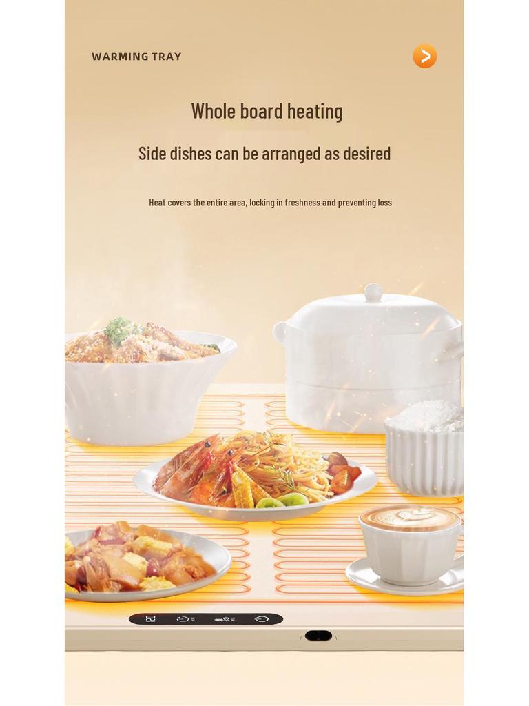 Flexible Silicone Food Warmer: Foldable Heat Preservation Pad for Hot Dishes