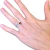 18k Gold Plated Zircon Oval Open Ring - Luxury Handcrafted Jewelry for Index Finger