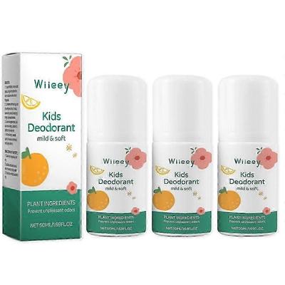 1-3X Naturlig Deodorant For Børn & Teenagere Børn Hele Kroppen 50ml Deodorant