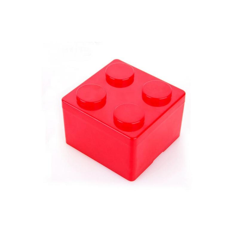 

Creative Building Block Storage Box Plastic Space Organizer Desktop Office Supplies S красный