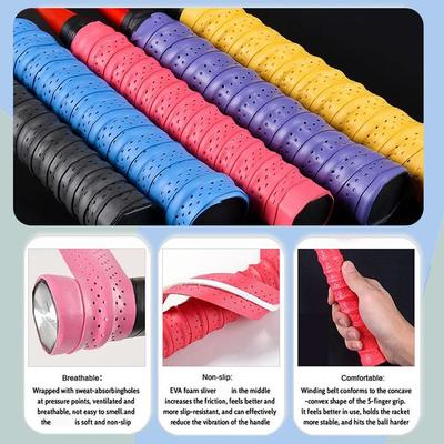 Laminated Raised Ridge Handle Tape for Badminton, Multi-Sport Anti-Slip Overgrip, Table Tennis, Sweat Absorbent & Non-Slip Wrap