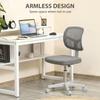 Small Office Chair without Arms, Ergonomic Swivel Mesh Desk Chair with Curved Back, Dark Grey