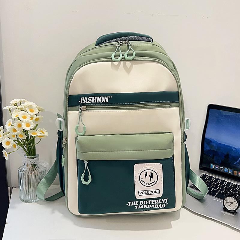 

Ретро Рюкзак Контрастного Цвета Большой Вместимости Рабочий Школьный Рюкзак для Мужчин и Женщин, Учеников Старших Классов, Сумка для Компьютера, Рюкзак для Путешествий Высокой Ценности