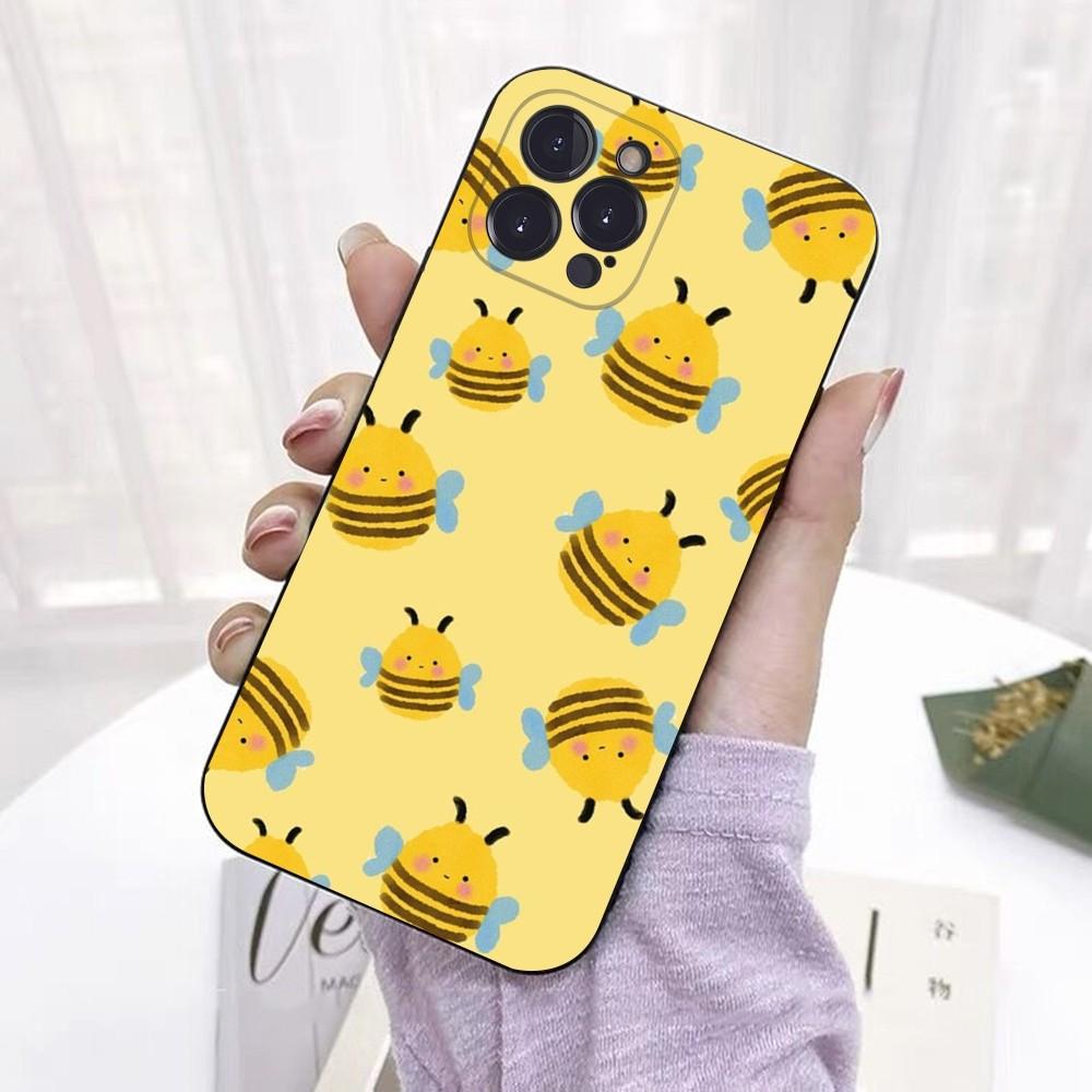 Bees Art Printing Phone Case For iPhone 15 6 7 8 Plus 11 12 13 14 Pro SE 2020 MAX Mini X XS XR Back Funda Cover
