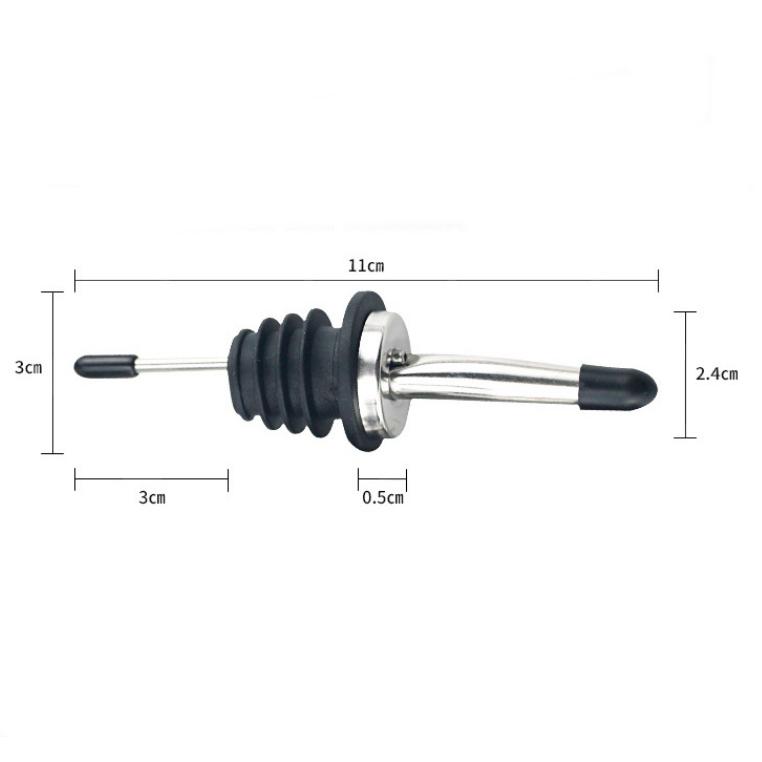 Stainless Steel Oil Bottle Spout Pourer Mouth With Stopper Flask Dry Red Wine Pot Bottle Bar Supplie