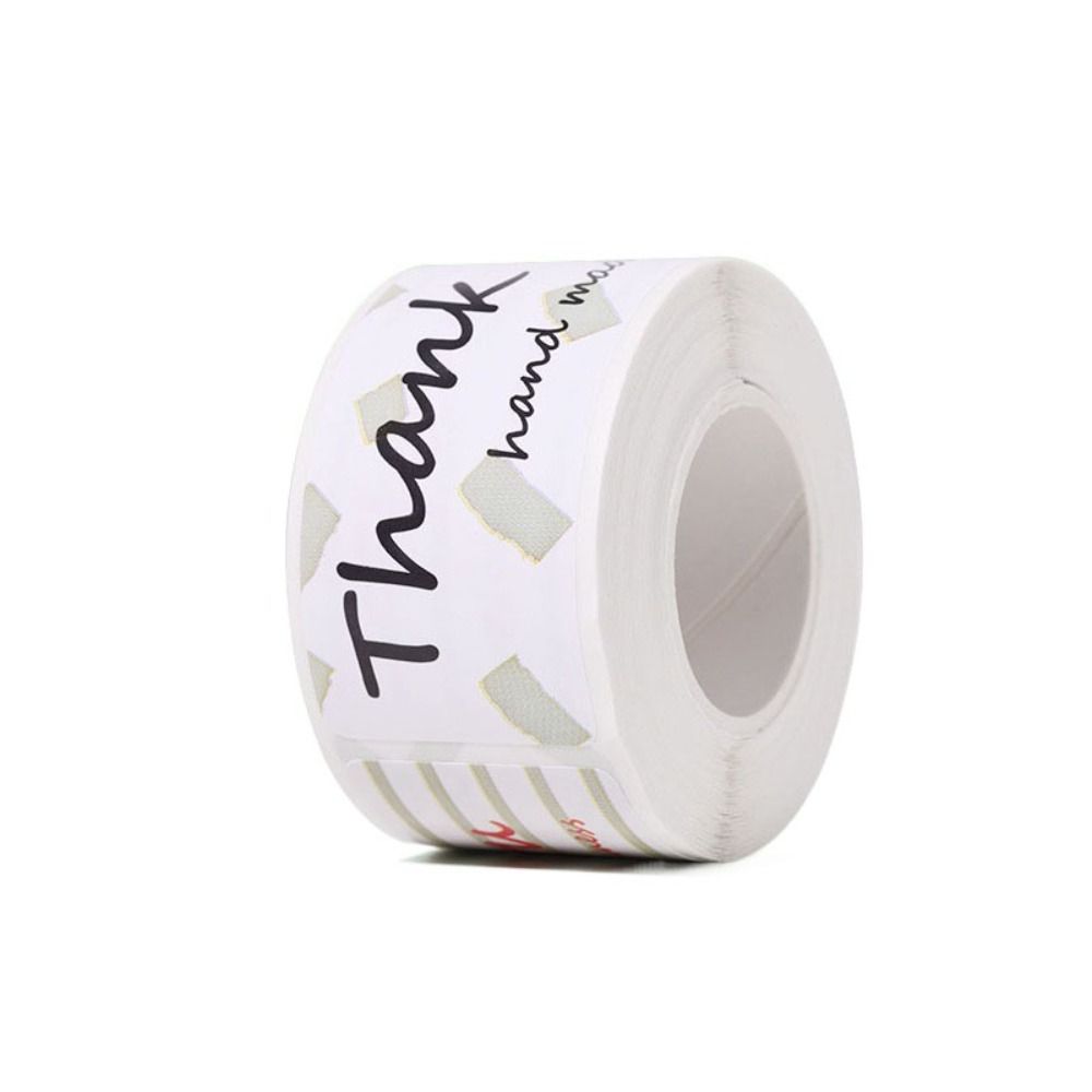 

120pcs/roll Sticker Decor Thank You Sticker Round Sealing Sticker Journal Stickers Party белый