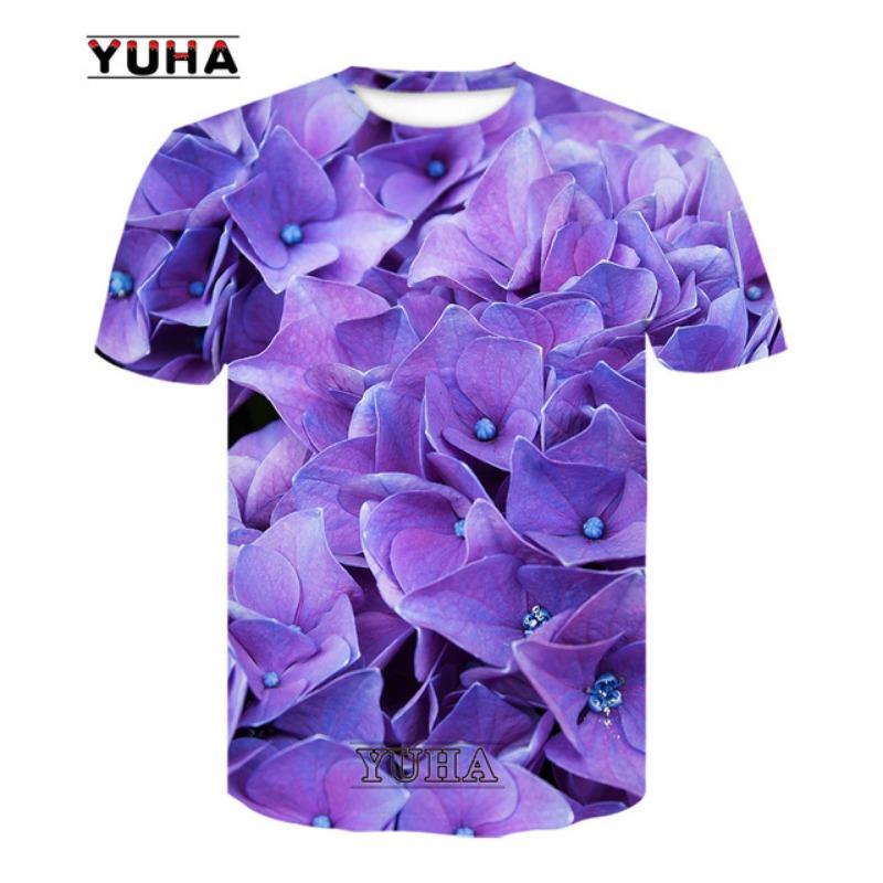 Summer New Fashion Men Flowers Butterflies Graphic T Shirts 3D Personality Trend Hip Hop Print T-shirt Short Sleeve T-shirts Top