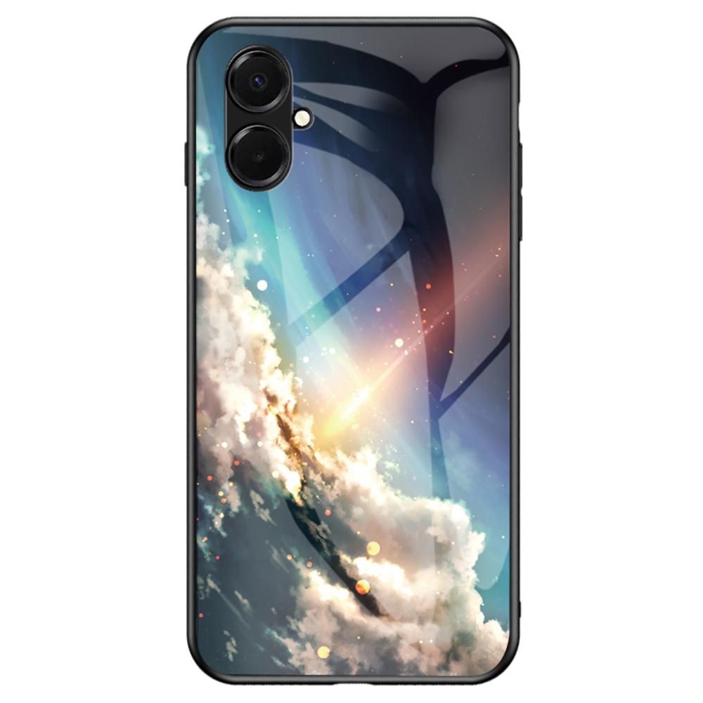 For Samsung Galaxy A07 4G Case Starry Sky Pattern Tempered Glass Phone Cover