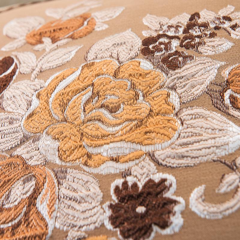Flowers Embroidery Cushion Cover Embossed Pillowcases Bead String Jacquard Cushion Covers for Living Bedroom Home Decor