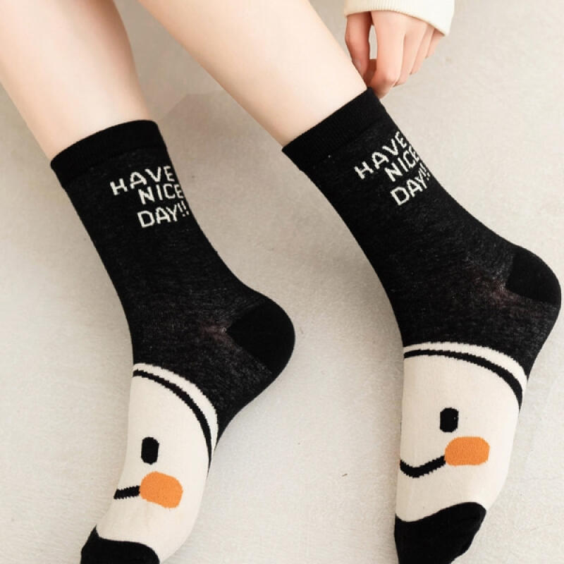 Smile Women's Mid-Calf Crew Socks 5-Pair Set