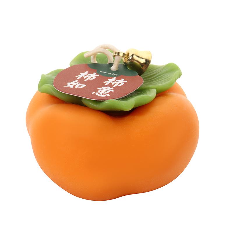 Persimmon Ruyi Persimmon Scented Candle Home Creative Wedding Souvenir Fruit-shaped Candle Ornaments