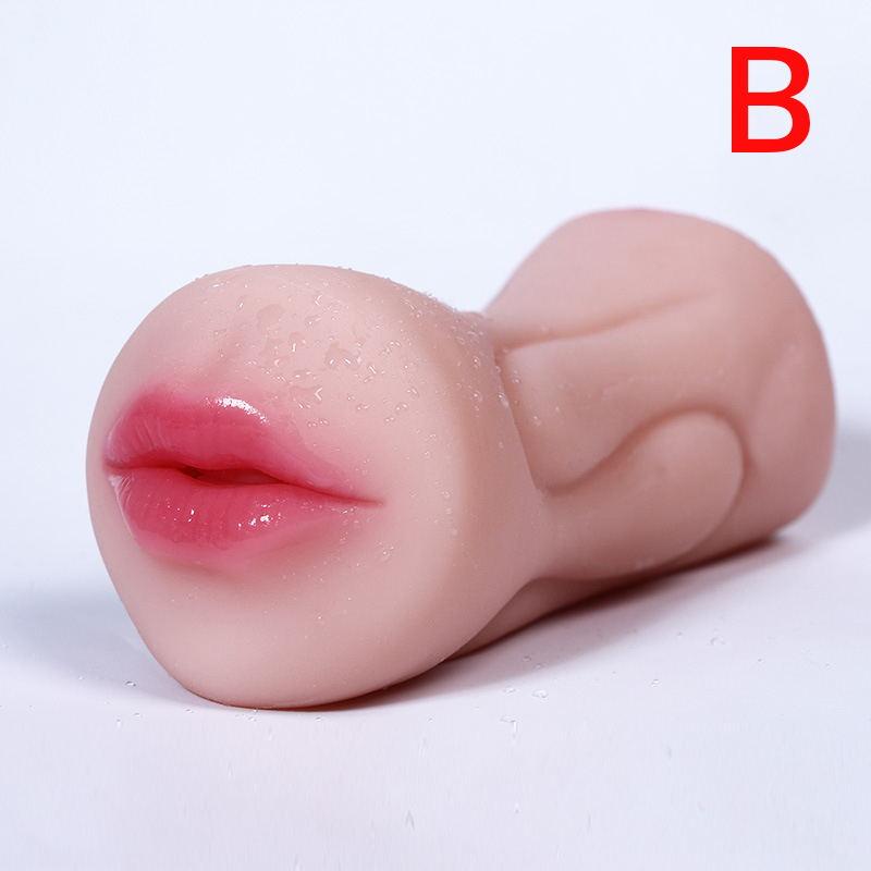 Masturbator masculin Păsărică groasă Canal dublu Suge Sexul oral Simulează Limbă Dinți Vagin adânc Gât Muie