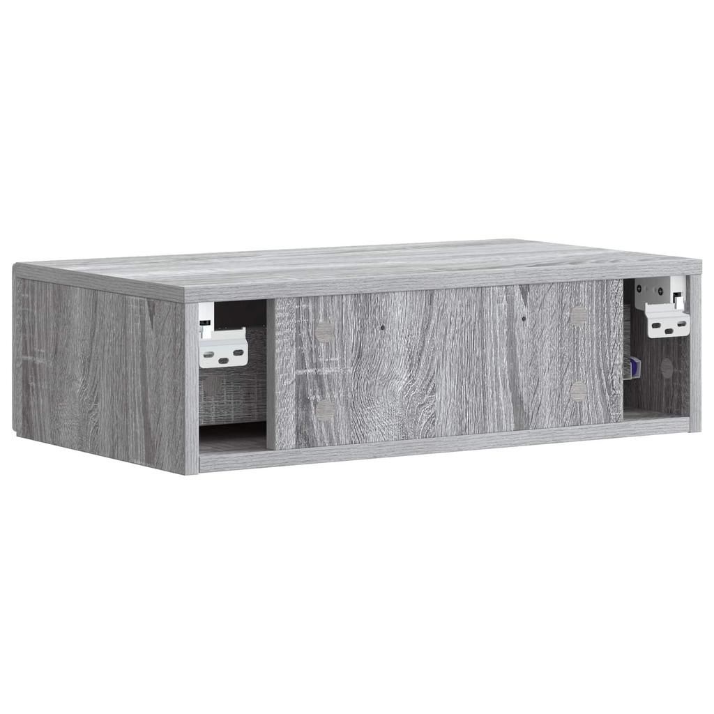 Wall Mounted Side Table Gray Sonoma 59 x 34.5 x 17 cm